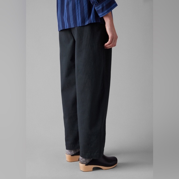 TOAST Cotton Twill Pull On Pants Size 6 Small Med Black Grey Slate - Picture 2 of 10